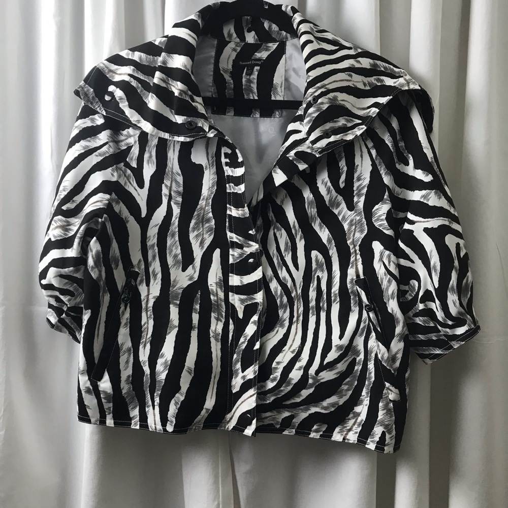 Stylish Zebra Print Women's Jacket